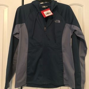 NWT! Blue North Face zip up light jacket with good